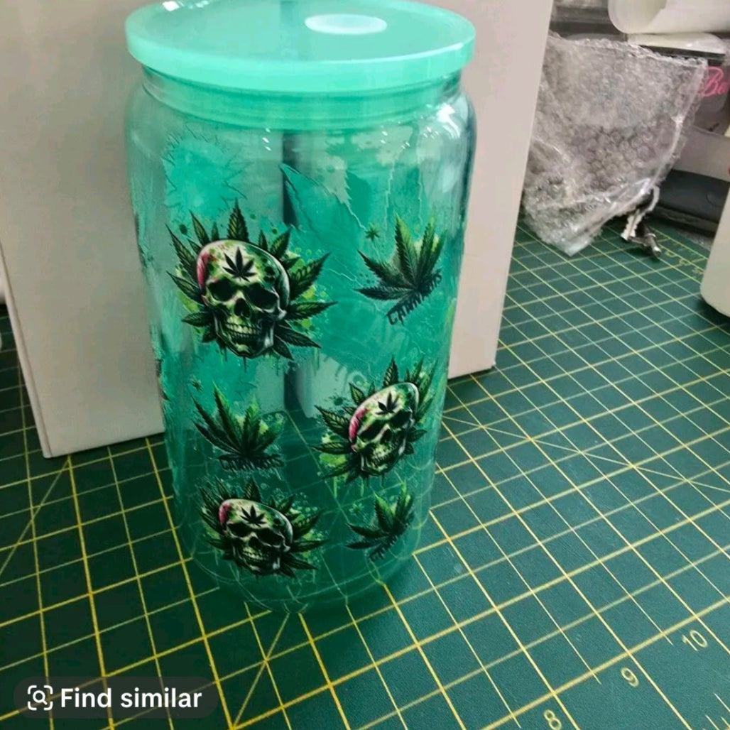 herb life 16oz glass tumbler