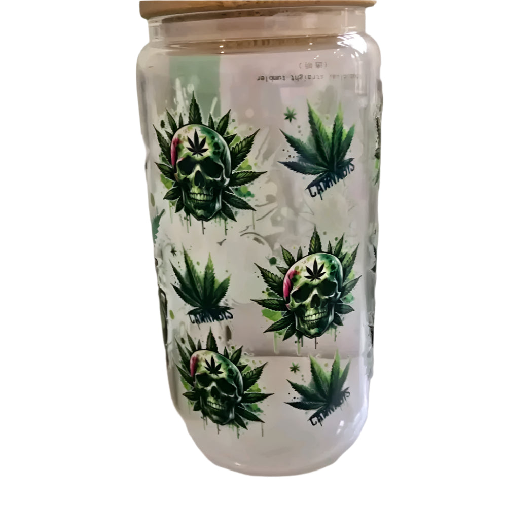 herb life 16oz glass tumbler