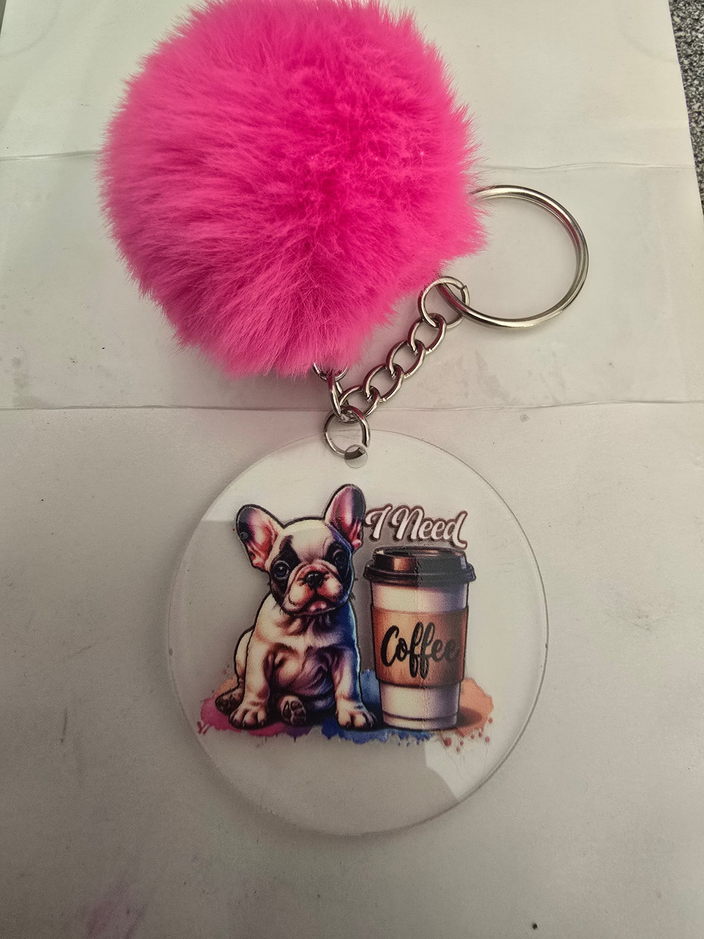 pompom keychains