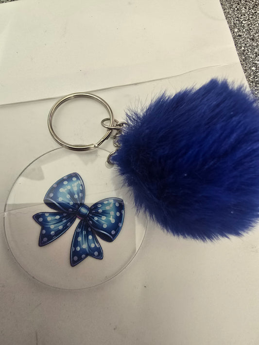 pompom keychains