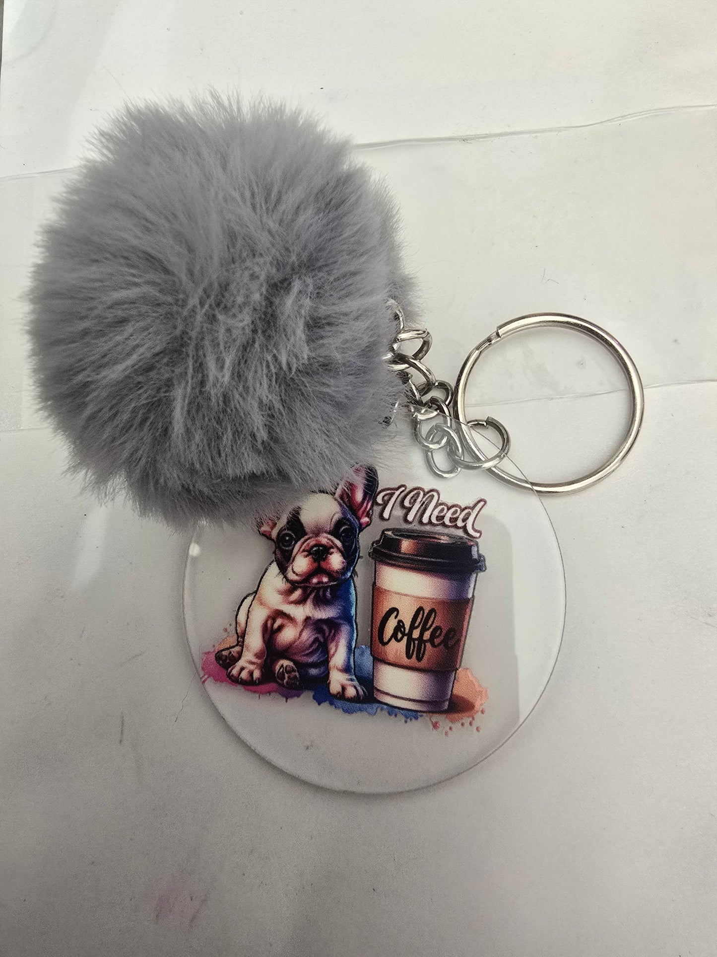 pompom keychains