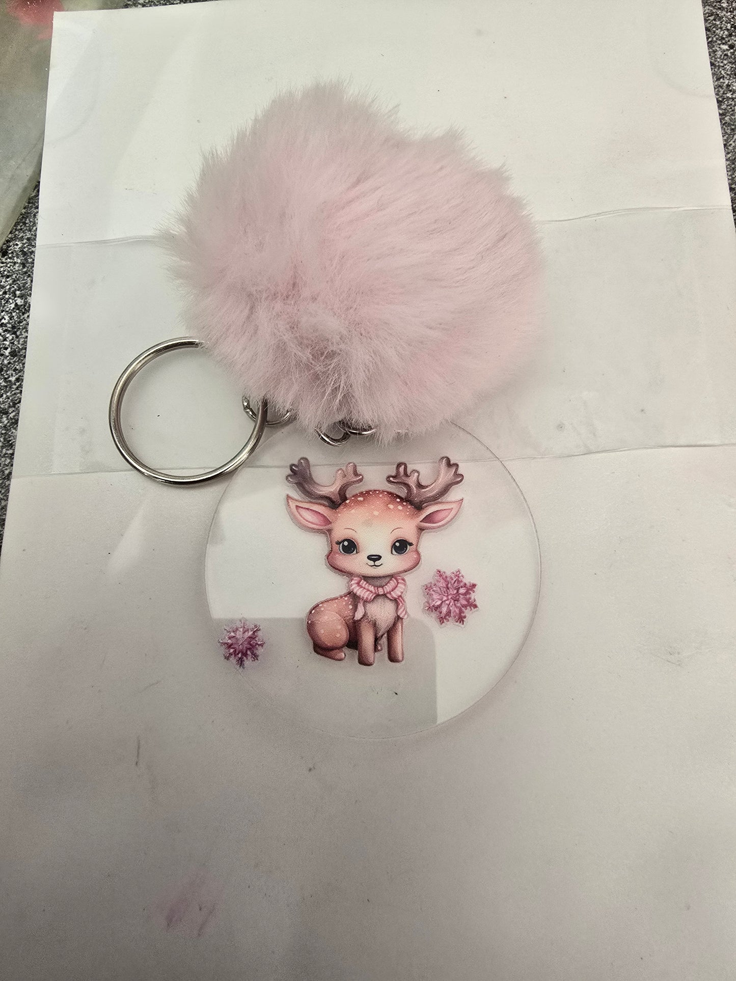 pompom keychains