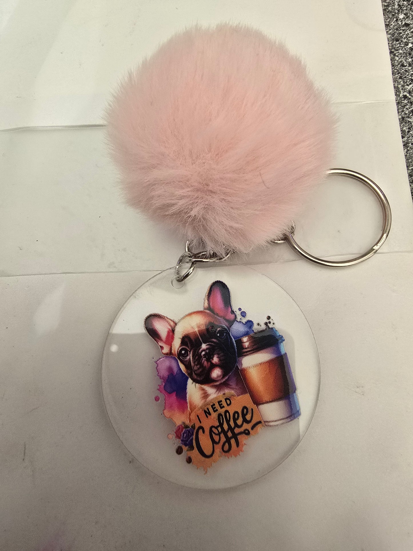 pompom keychains
