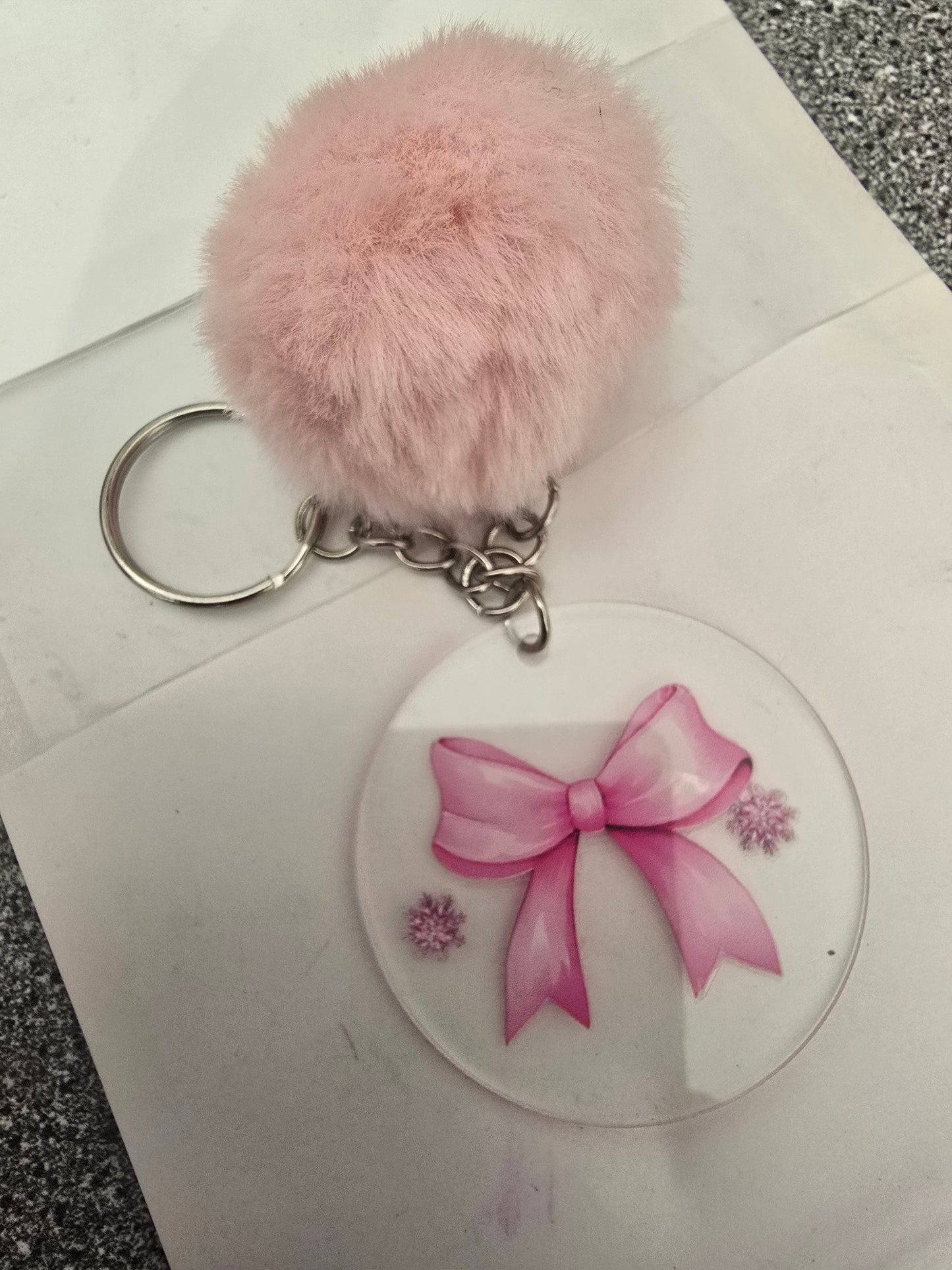 pompom keychains