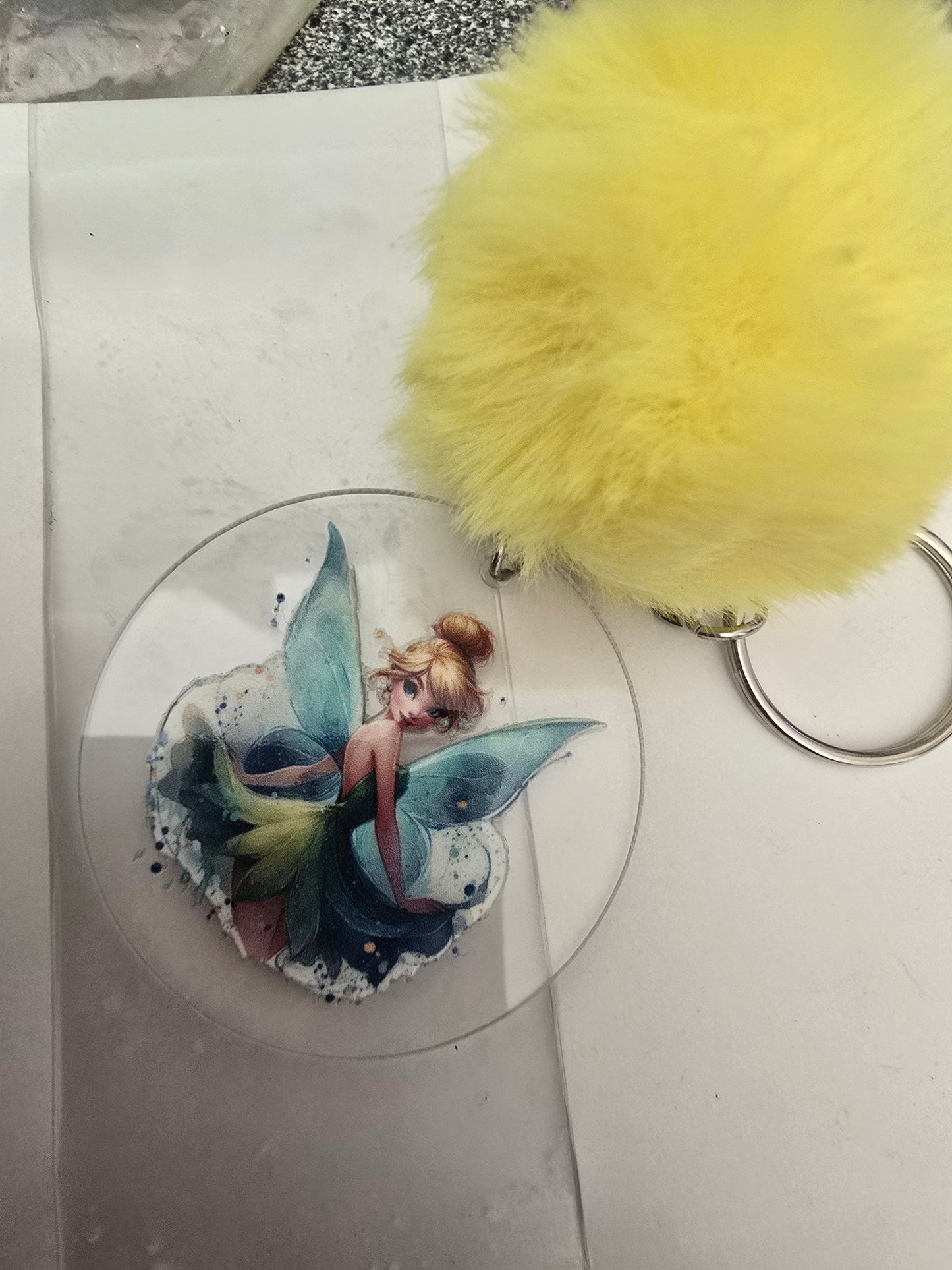 pompom keychains